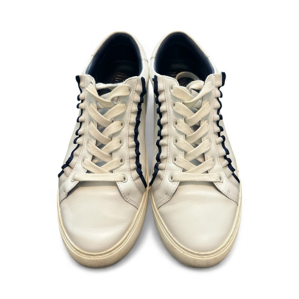Tory Burch Sport Ruffle Sneakers White/Navy size 10